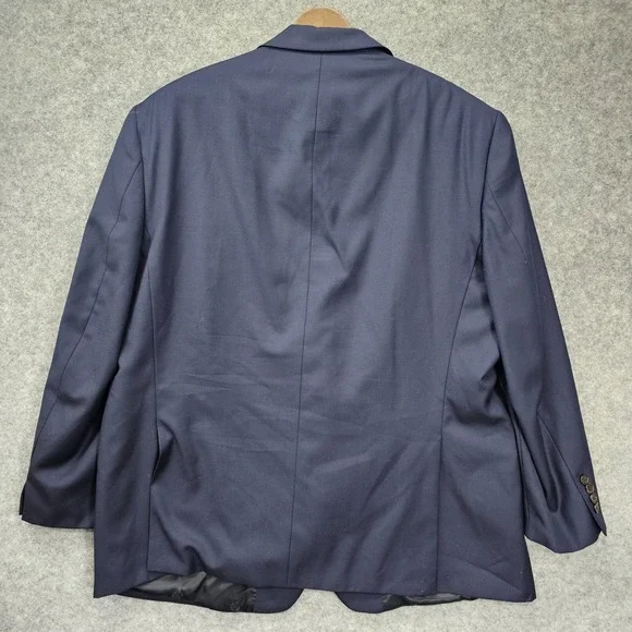 LAUREN Ralph Lauren Blazer Mens 48L Long Large Navy Wool Stretch Sport Coat Suit